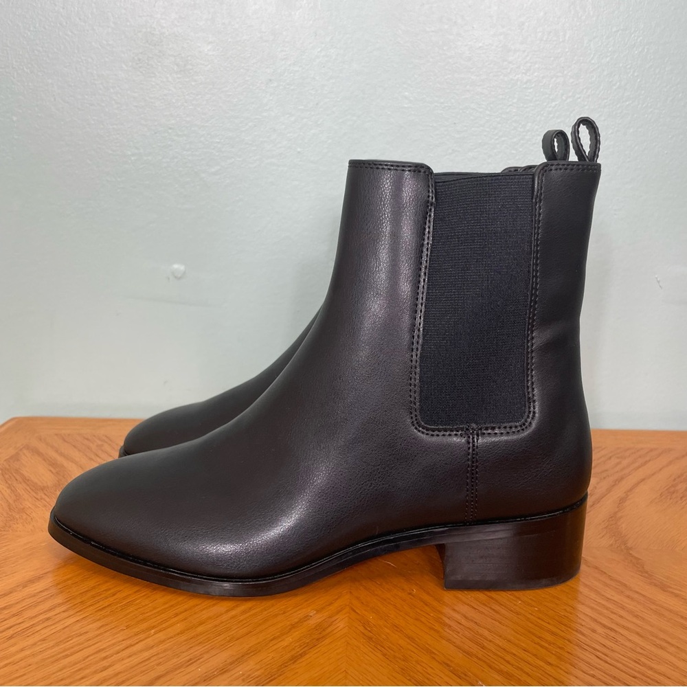 J.Crew Chelsea Boots For Women Faux Leather Pull On Black Style BT277 Size 8 - Picture 4 of 8